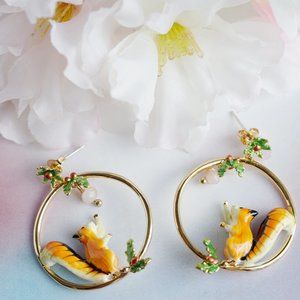 BNW cute  squirrel earrings Bill skinner